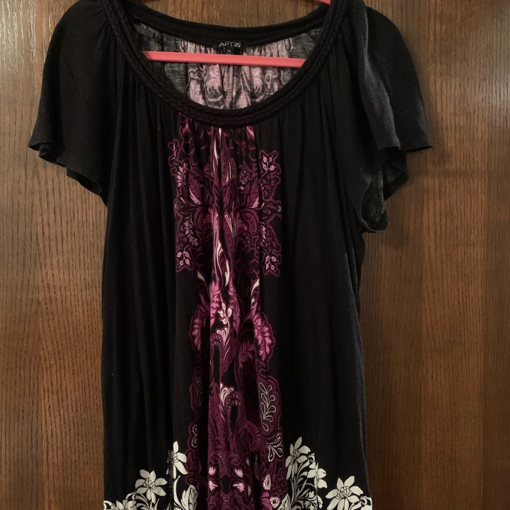 Apt 9 pink and black blouse